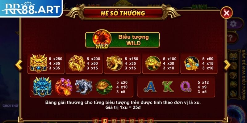 Kho Báu Tứ Linh RR88 – Trải Nghiệm Quay Hũ Đầy Mê Hoặc 2 Vật phẩm hỗ trợ trong game